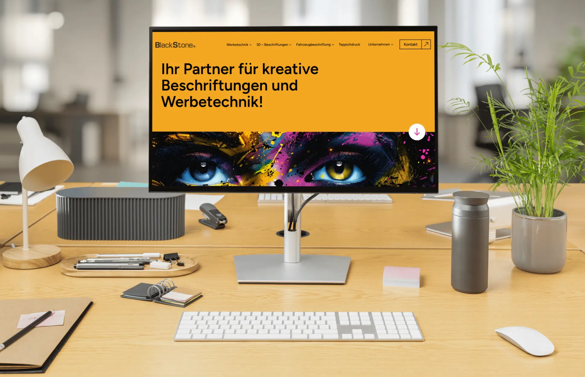 Website für Blackstone, Werbetechnik mit SEO-Optimierung
